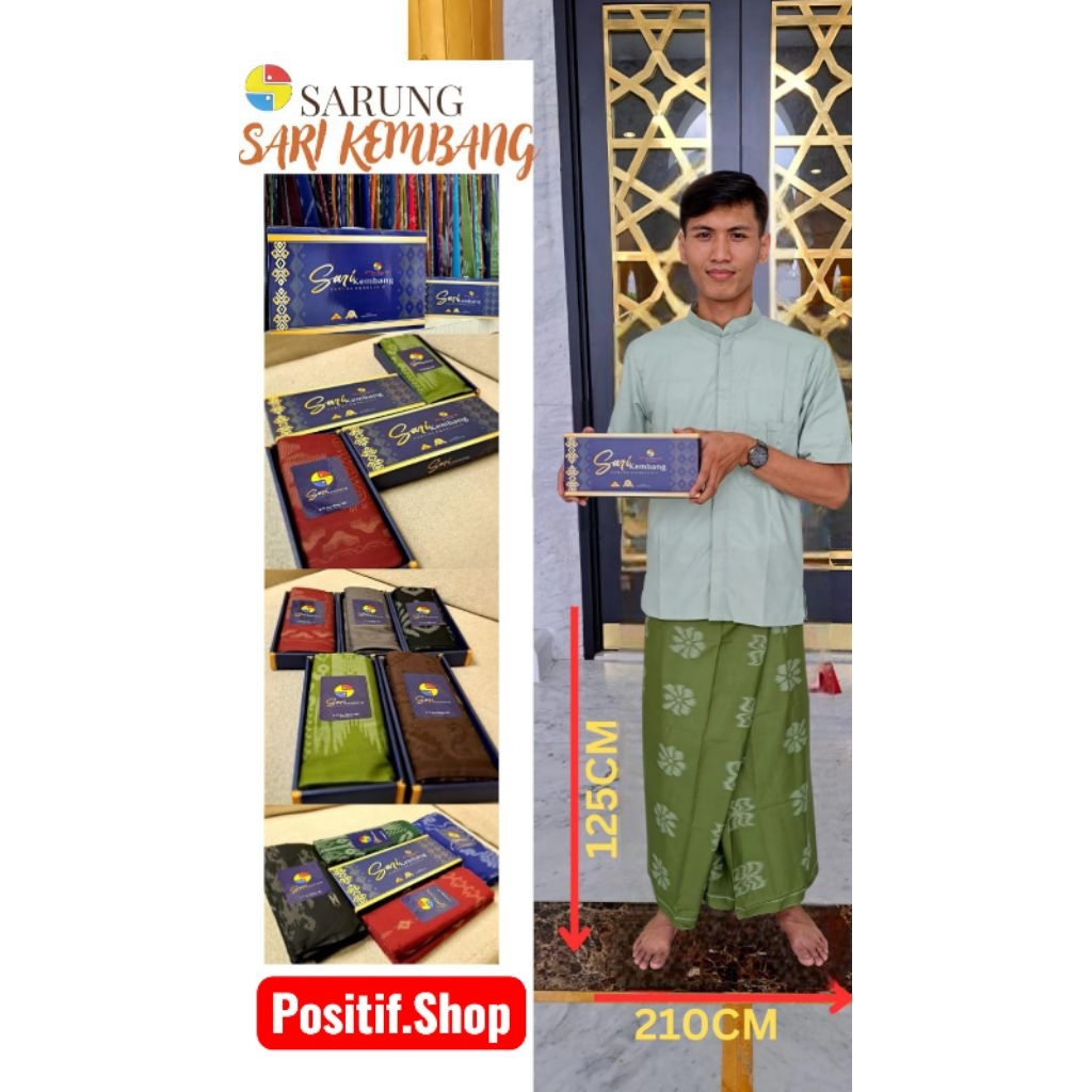 Grosir 10pcs Sarung Sari Kembang by pt sari warna Asli