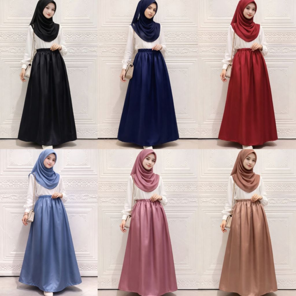 Rok Velvet Rok Satin Rok Polos Satin Termurah