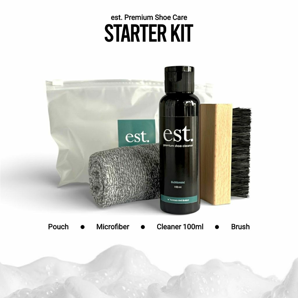 est. Premium Shoe Cleaner Starter Kit - Sabun Cuci Sepatu Mild Formula | Paket Usaha Laundry Sepatu 