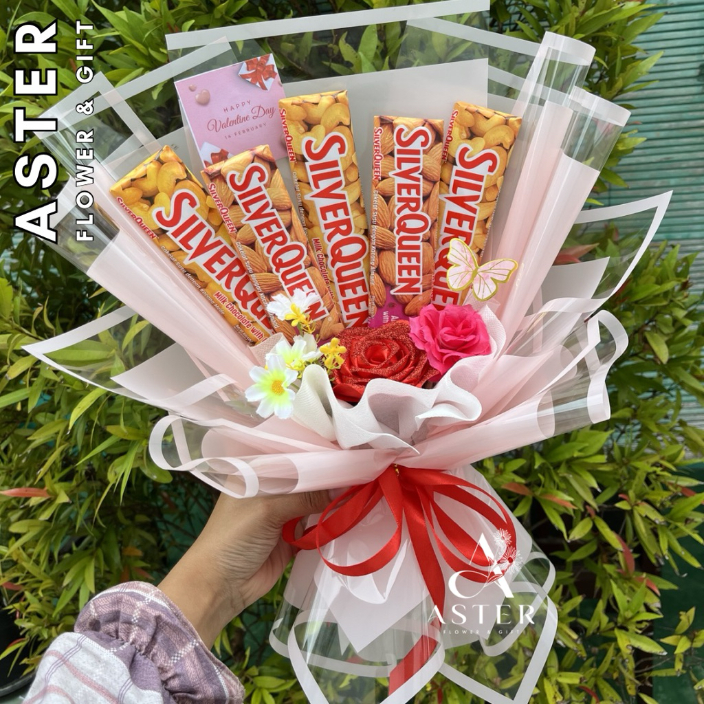 Buket Silverqueen / Buket Valentine / Buket Coklat Valentine