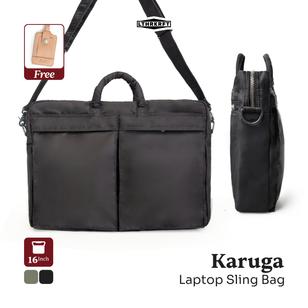 Tas Laptop Karuga LTHRKRFT - Tas Nylon Premium Pria Wanita | Tas Kerja, Kuliah, Jinjing, Laptop 16"