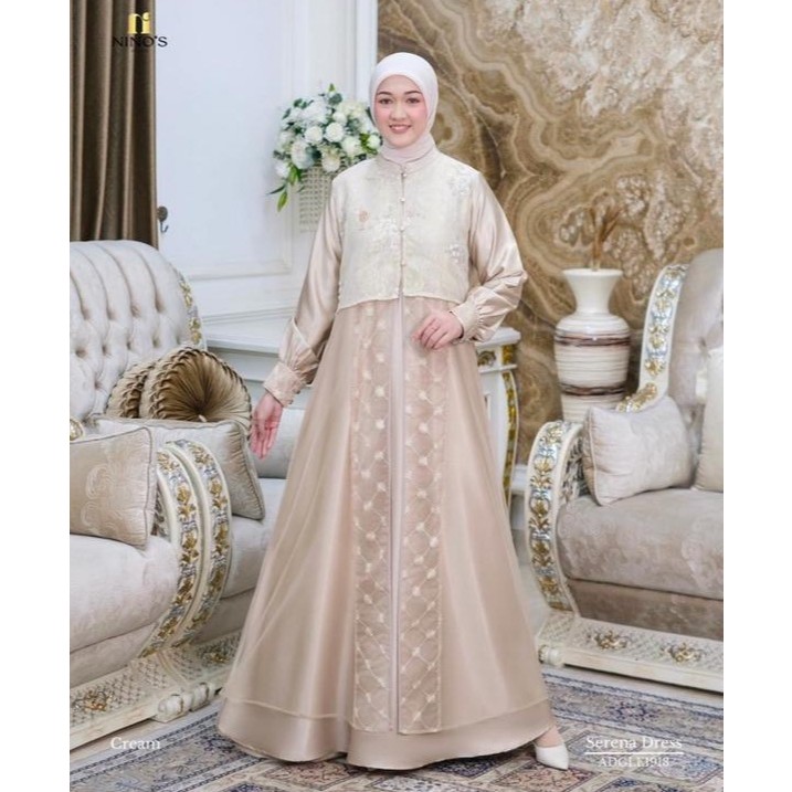 Nino'S Gamis Serena Luxury Embroiderry Mix Rasso Silk Mix Soft tulle | Gamis Outer Ceruty ZIYAD MECC