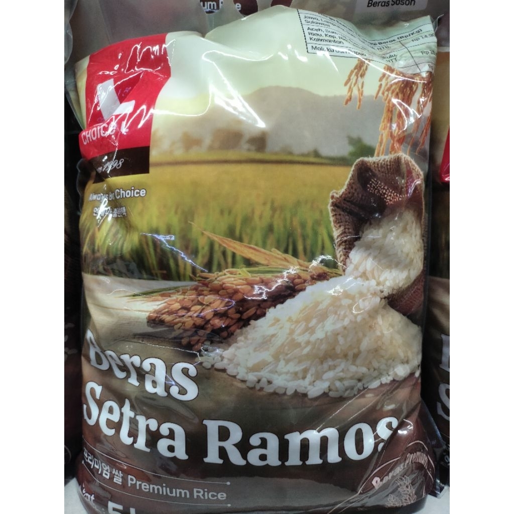 GOLD RICE BERAS SETRA RAMOS 5KG L CHOICE