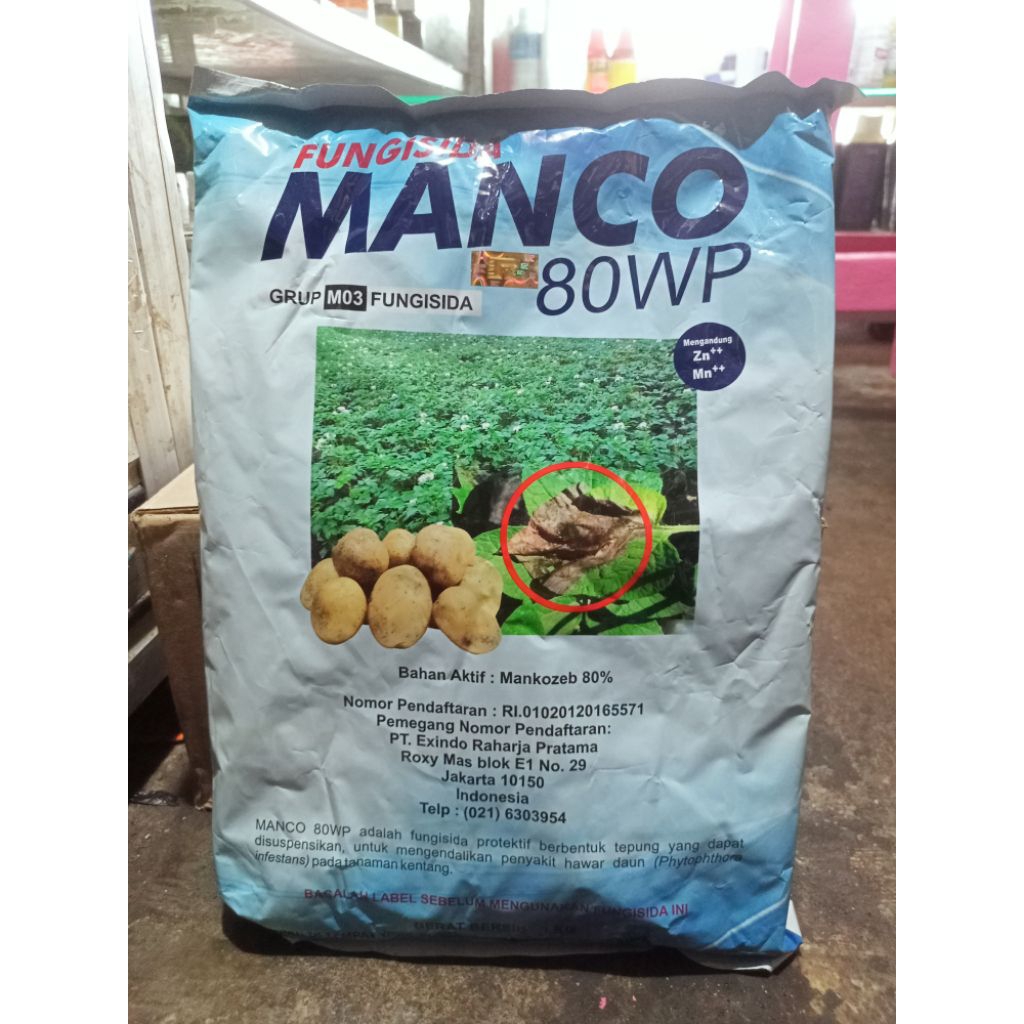 FUNGISIDA MANCO BLUE 80WP Fungisida Mankozeb 1kg - Efektif Cegah Penyakit Jamur Tanaman