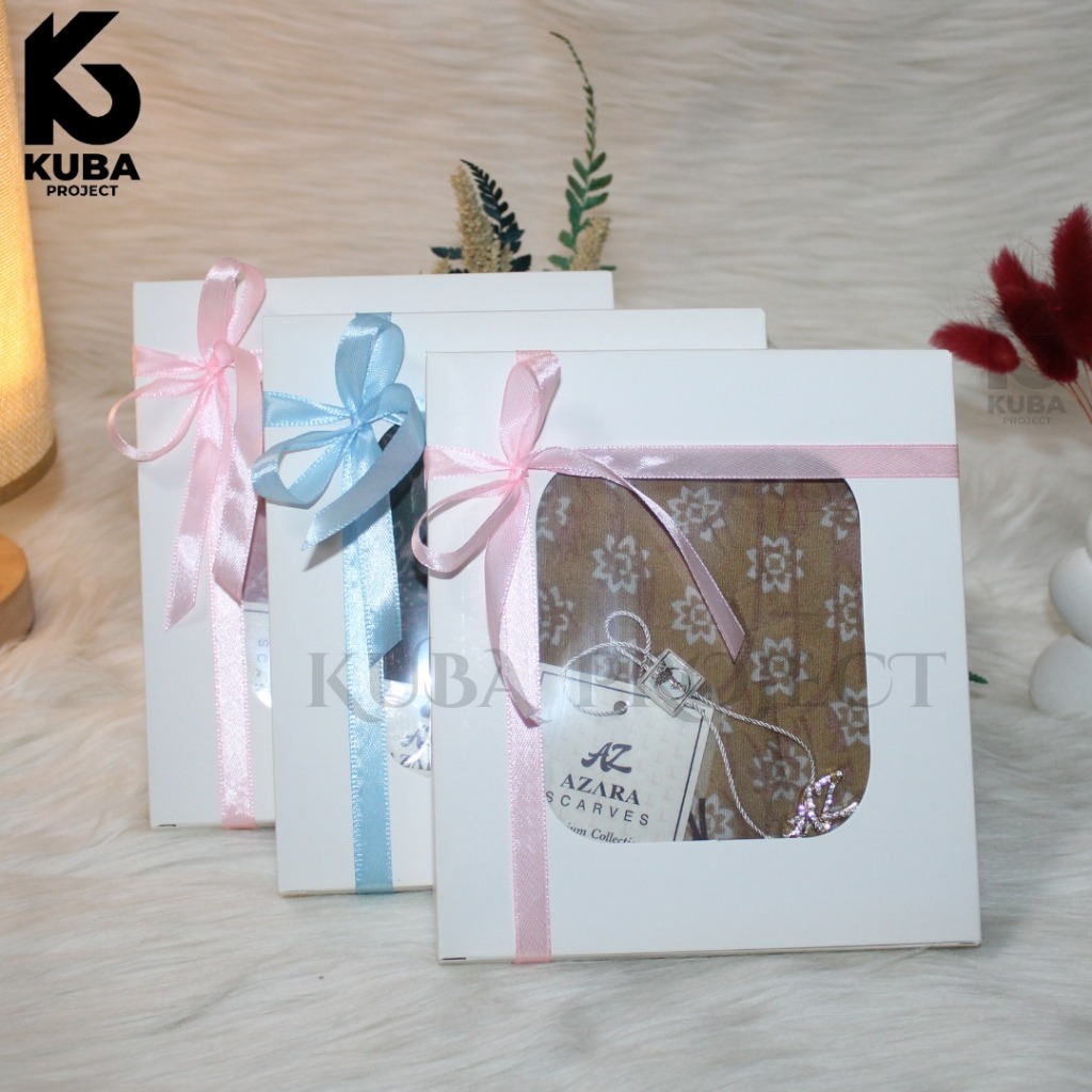 Kuba Project - Hampers Hijab Motif Voal Segiempat & Bella Square | Souvenir Haji Umrah | THR Lebaran
