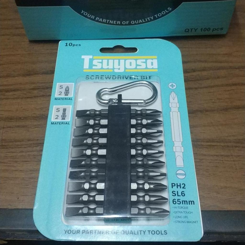 Tsuyosa Screwdriver bits 10pcs / Mata Obeng Tsuyosa