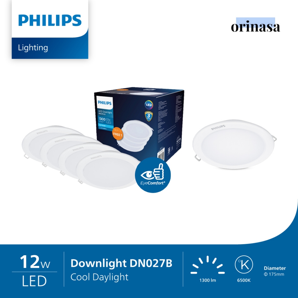Lampu Downlight LED Philips DN027B G3 D150 12W 12 Watt Multipack (Eceran Satuan)