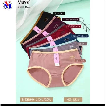 Grosir 1 Lusin(12Pcs) CD Vaya 853 Celana Dalam Wanita Vaya Soft Ukuran M-XXL