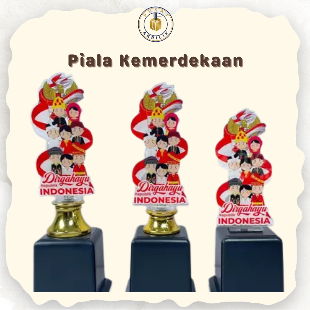 Piala Akrilik Kemerdekaan SET juara 123 ( MODEL B )- piala agustusan - piala akrilik kemerdekaan - P