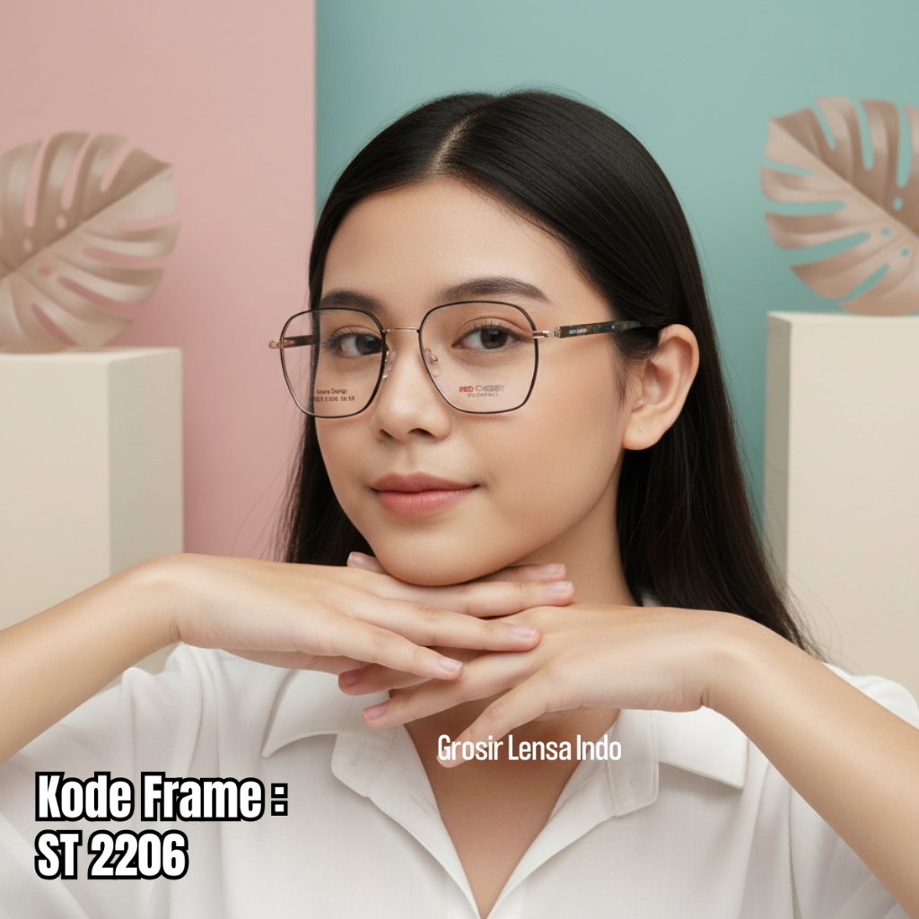 FRAME KACAMATA PRIA/WANITA TITANIUM 2206 LEBAR FRAME 133 MM