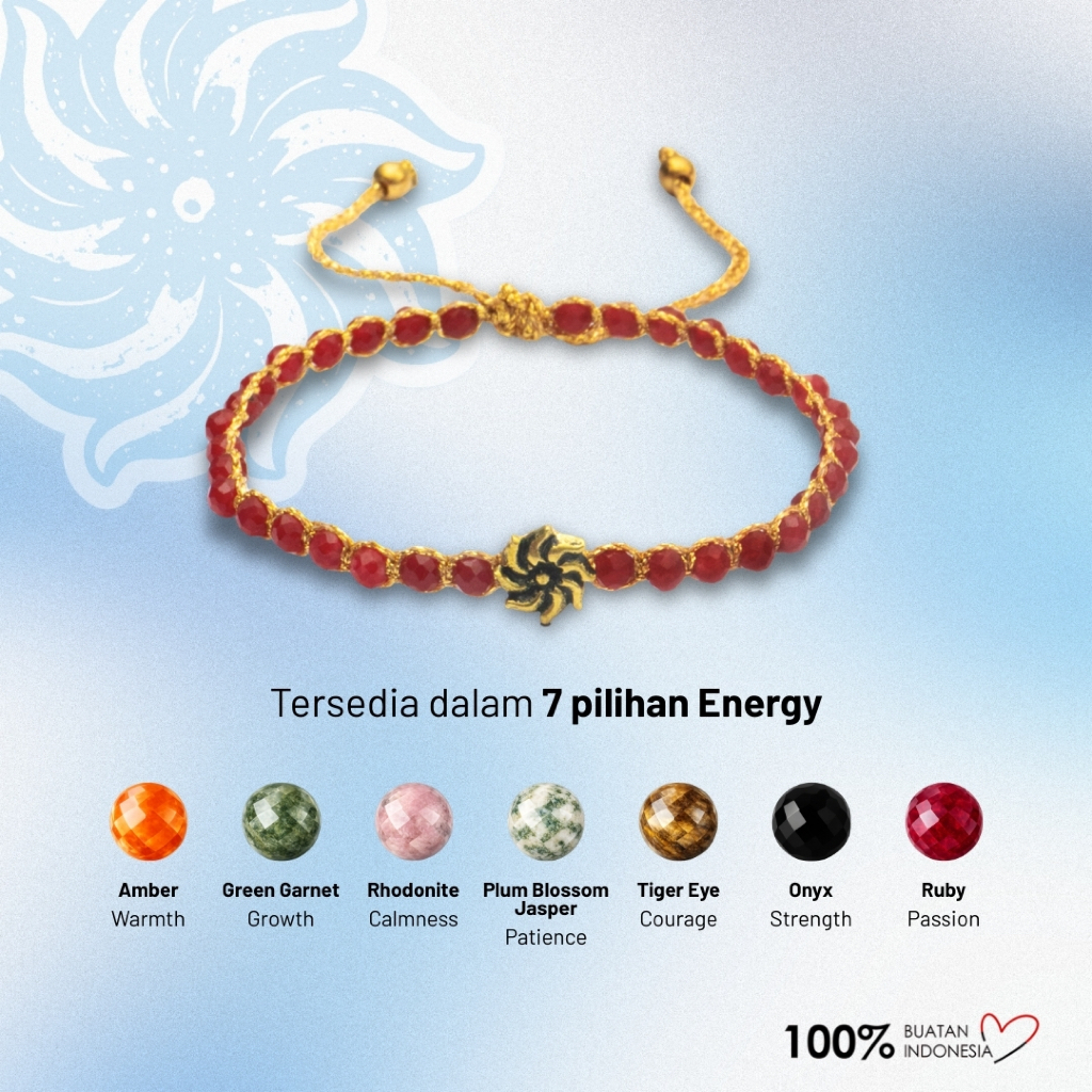 Maknavara - Sun of Purpose - Energy - RDNB Jewelry - Gelang Wanita/Pria - Batu Alam Natural - Gelang