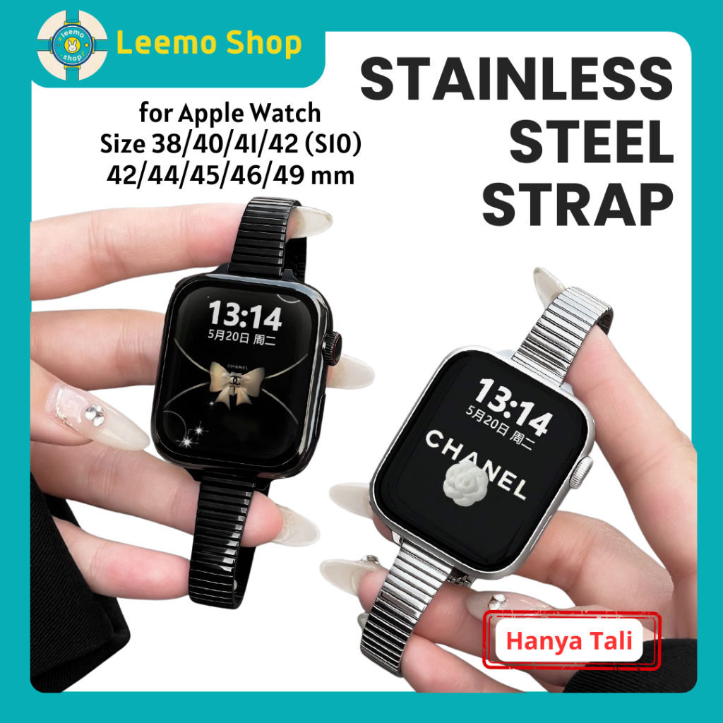 Strap Smartwatch Stainless Steel Rantai Minimalis Elegan Premium Tali Strap Jam Tangan Kompatibel un