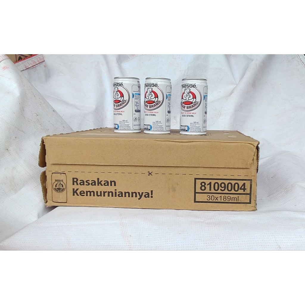 Susu Bear Brand 1 Dus (Isi 30 kaleng ) Kemasan 189ml