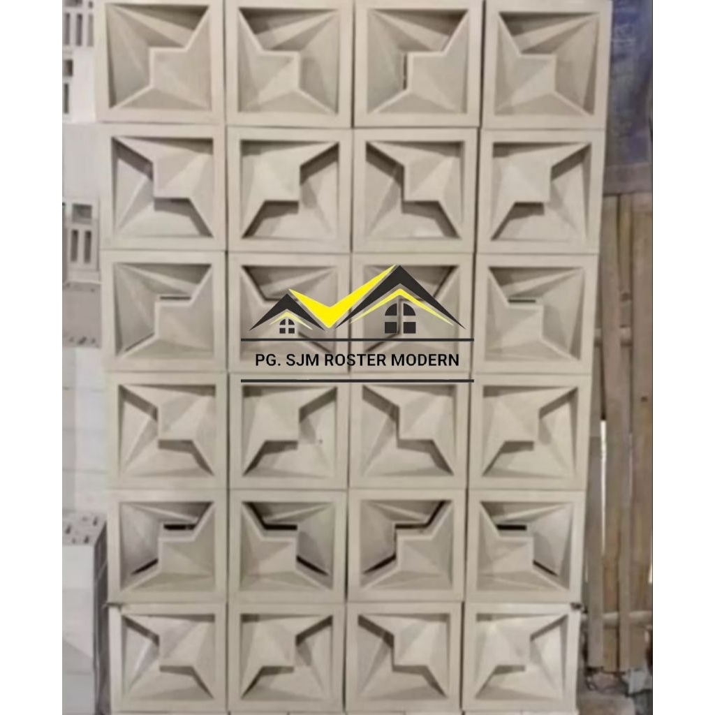 PAGAR RUMAH ROSTER BETON LOSTER MINIMALIS ventilasi udara lubang angin