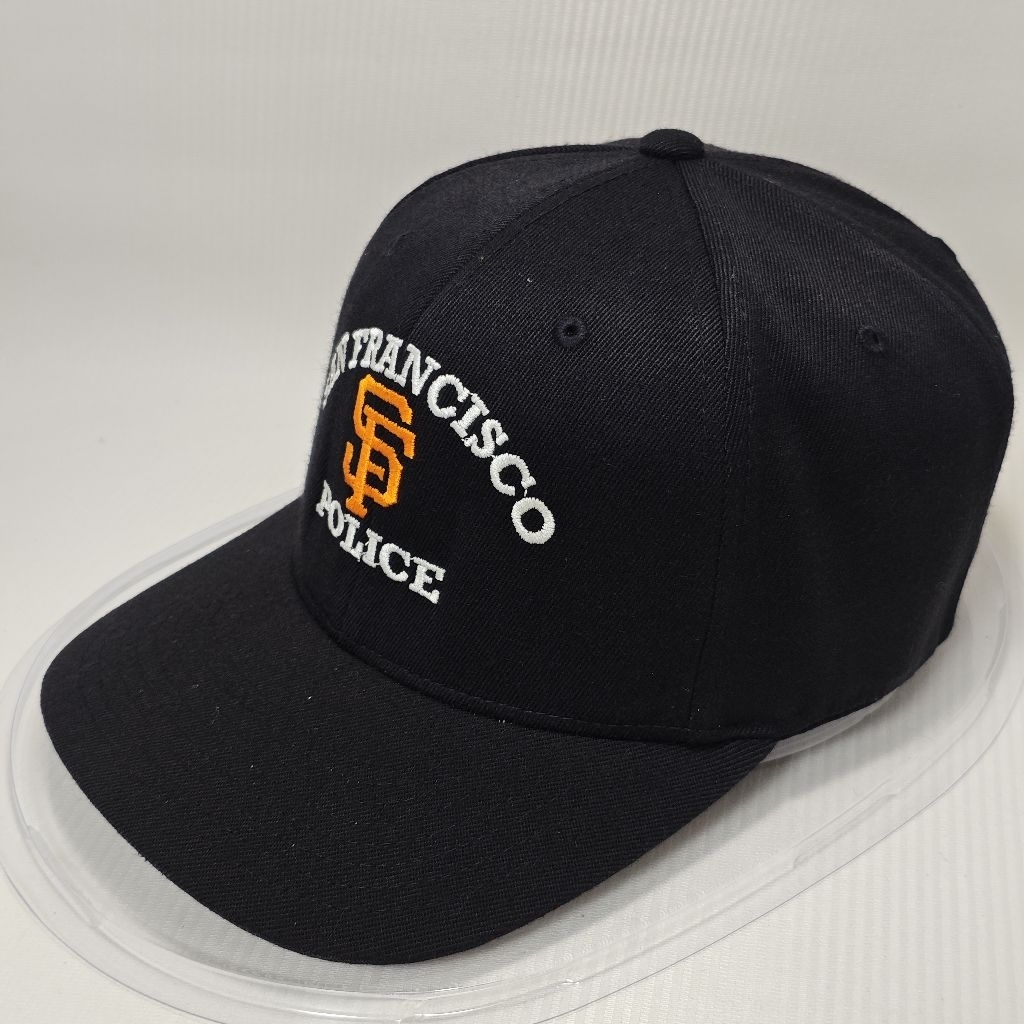 Topi San Francisco Police Flexfit Original L-XL Hitam SF Cap Premium