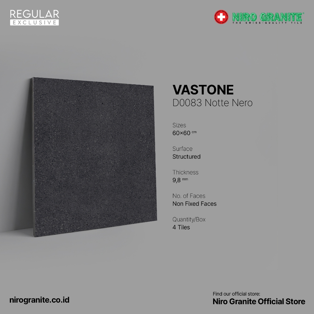 NIRO GRANITE 1st Grade - Vastone D0083 - Structured - 60x60