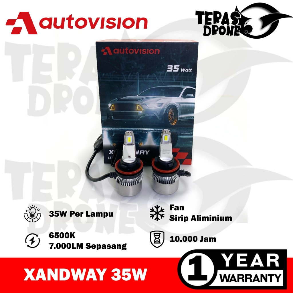 LED Autovision Xandway H1 / H3 /H4 / H7 / H8 / H9 / H11 / H16 / H27 / HB3 / HB4 / 35 Watt