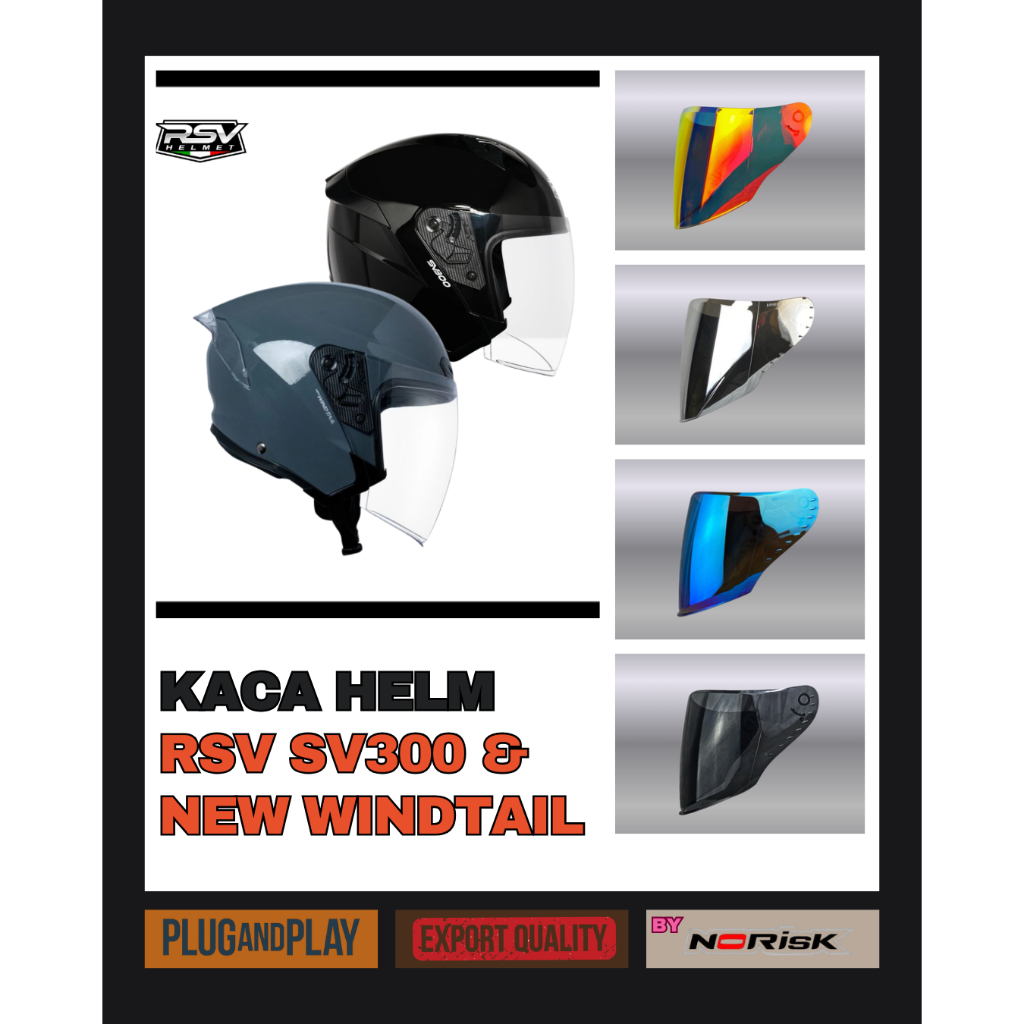 Visor Helm RSV SV300 & New Windtail / Kaca Helm RSV & New Windtail