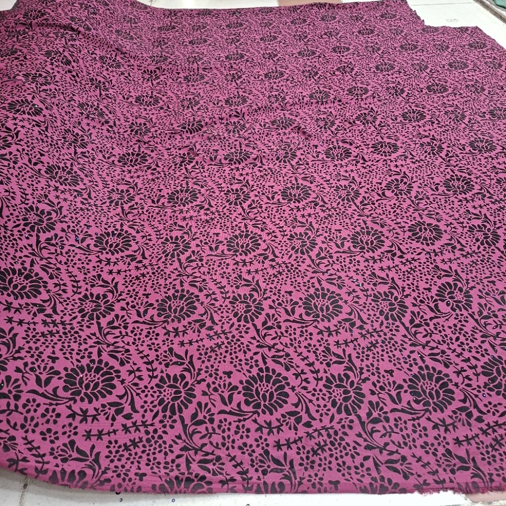 Bahan kain Bludru Motif Streac/melar premium jepang/kain bludru motif metalik/Kain bludru gliter