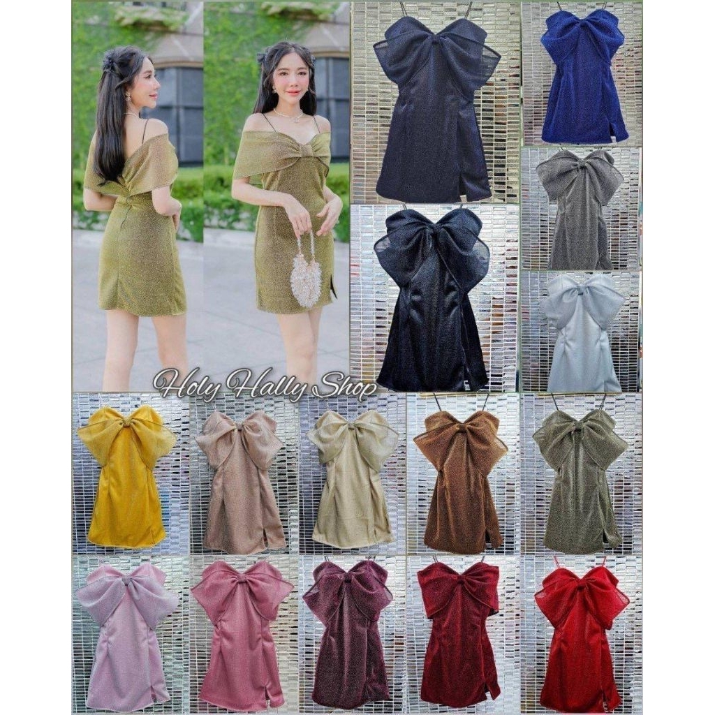 Elxie - 792 / gaun pendek wanita / Mini dress glitter  / dress wanita / dress Sabrina / mini dress p