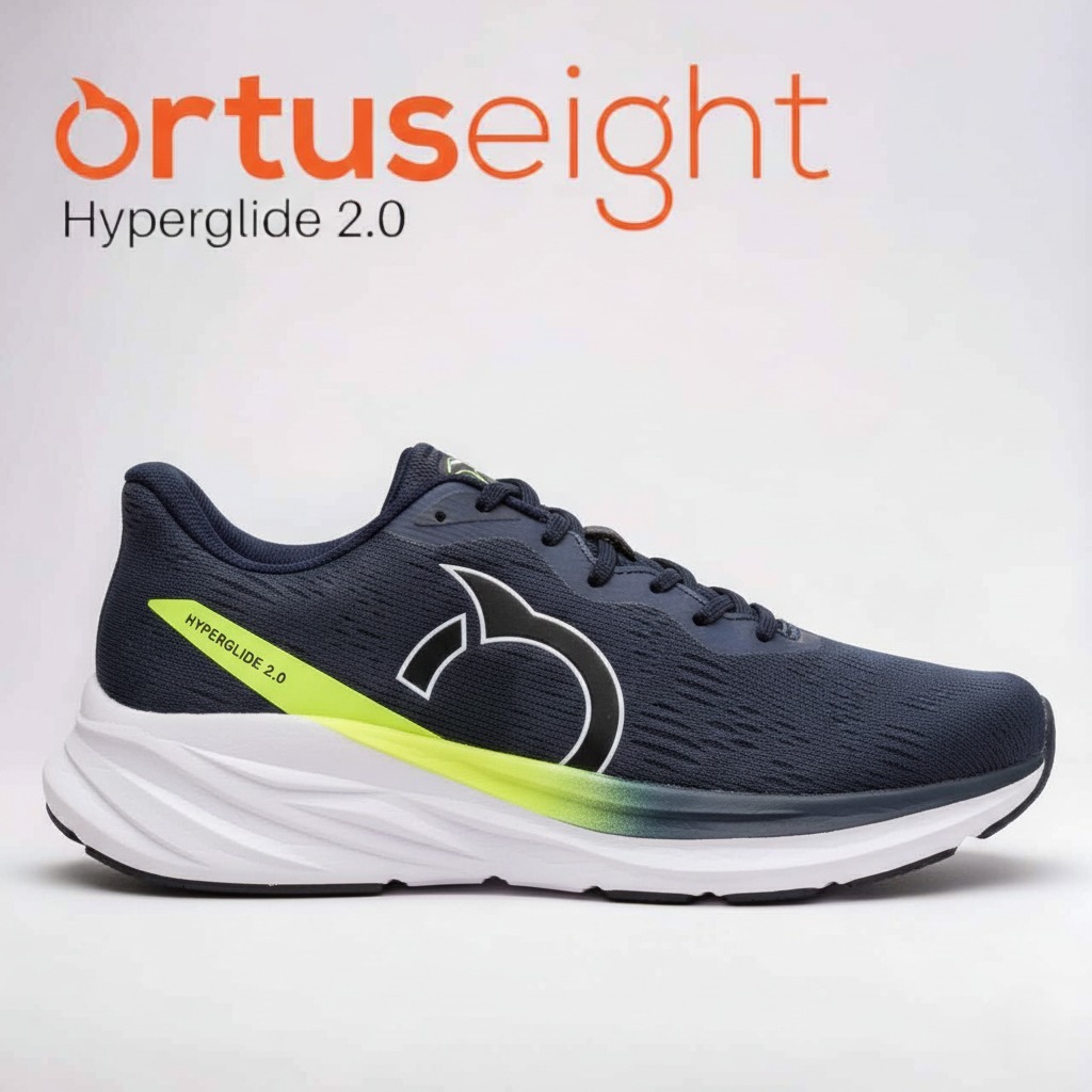 Sepatu Running Ortuseight Hyperglide 2.0 Hitam Putih | Sepatu Lari Kekinian