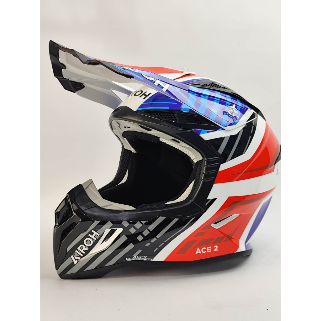 Helm Motocross Airoh Aviator Ace 2 Proud Blu Red