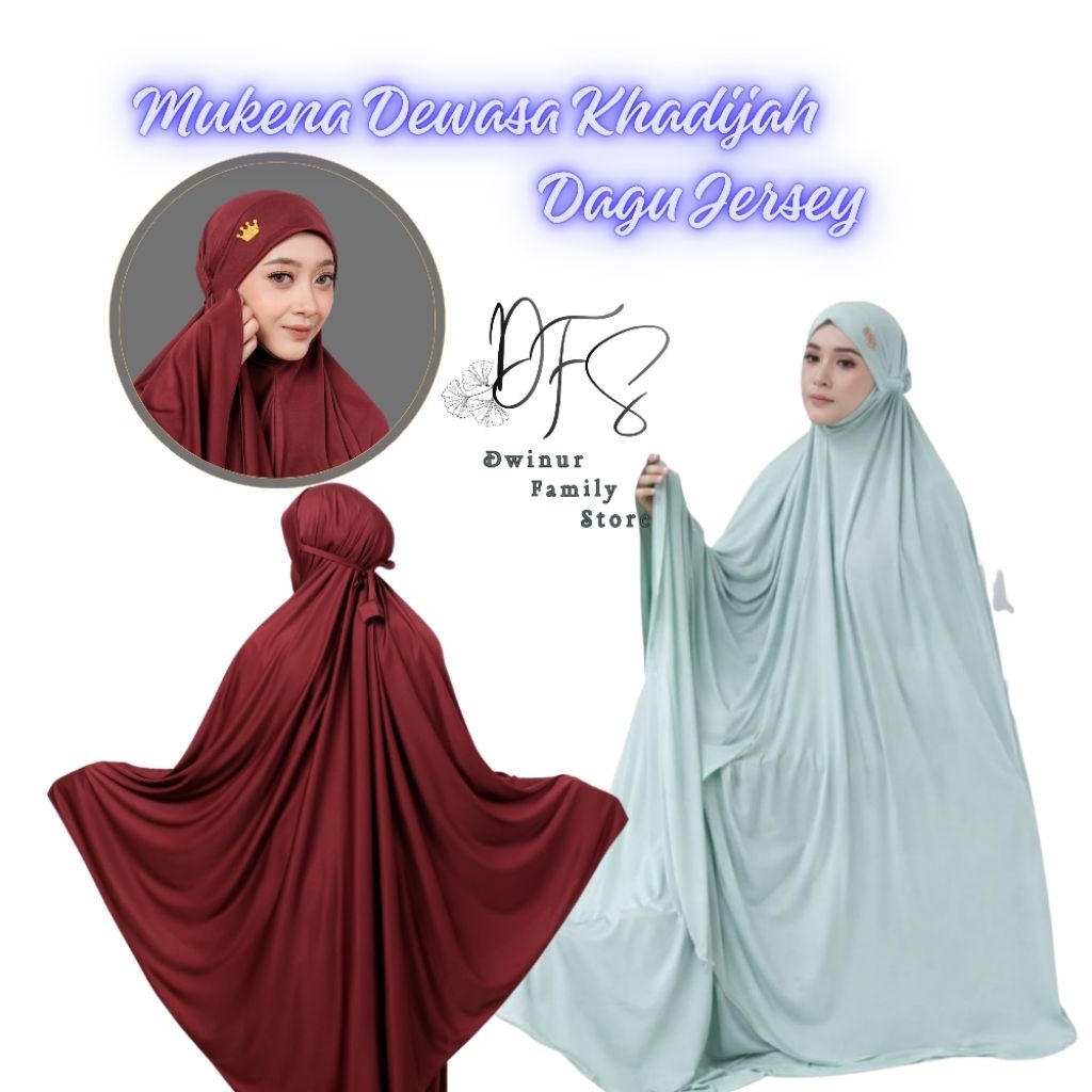 Mukena Dewasa Khadijah Jersey Malaysia Jumbo