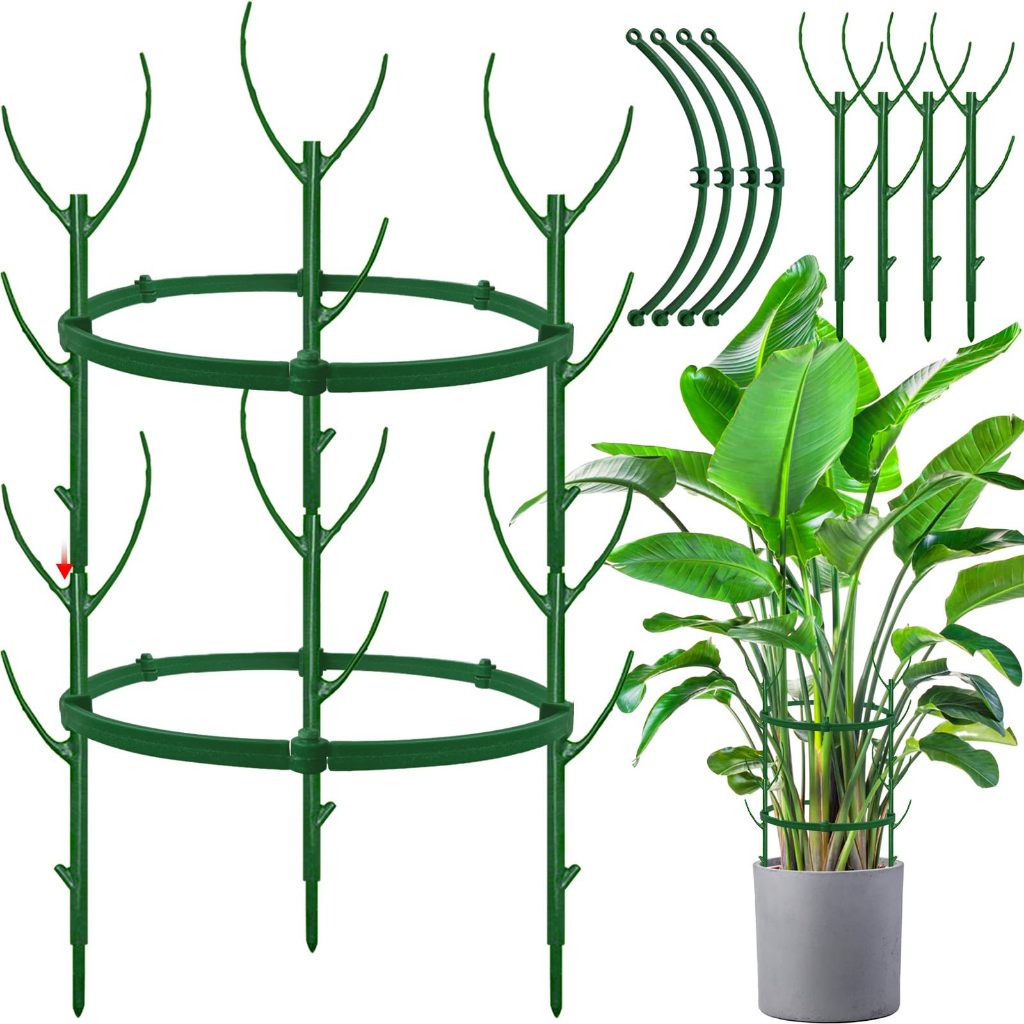 3 Rods3 Bends / Set Peyangga Penopang Tanaman Pot Bahan Plastik Tiang Penyangga Rambat Pot Bunga