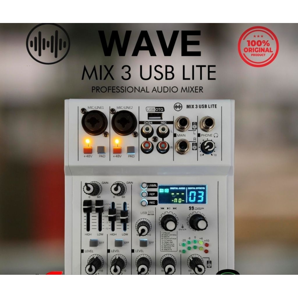 WAVE MIX3 MIX 3 USB Lite Professional Audio Mixer
