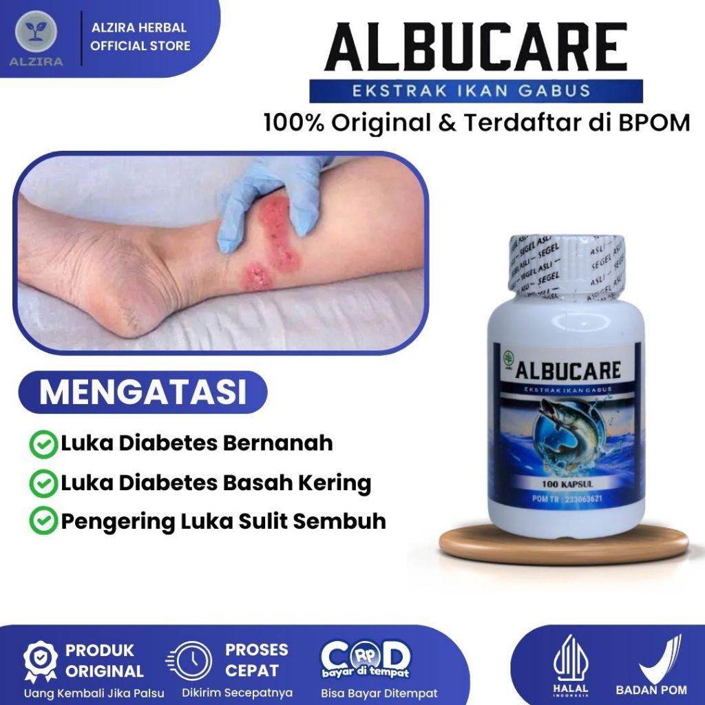 Obat Luka Diabetes Bernanah DIabet Basah Kering Pengering Luka Sulit Sembuh ALBUCARE