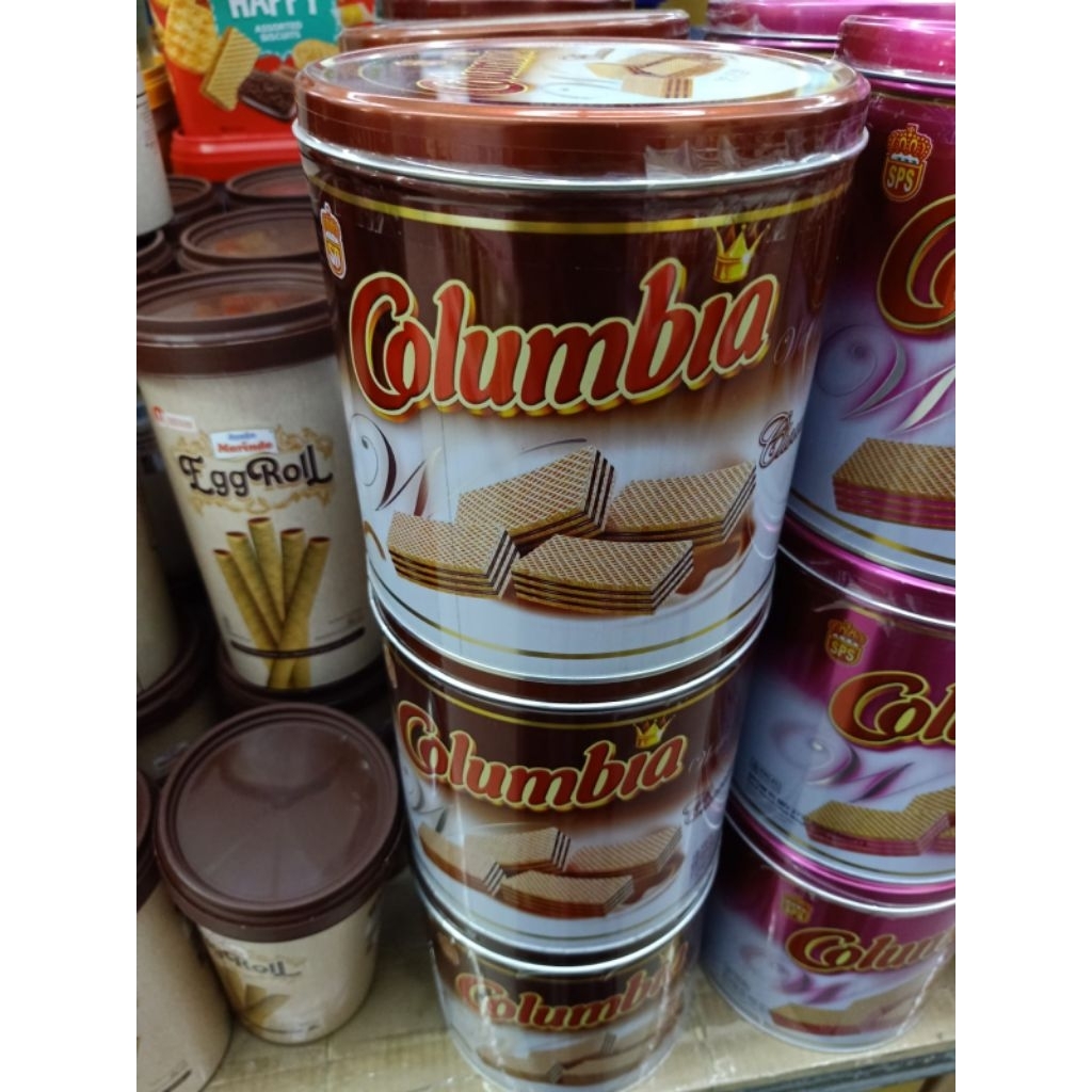 Columbia wafer coklat kaleng 500g