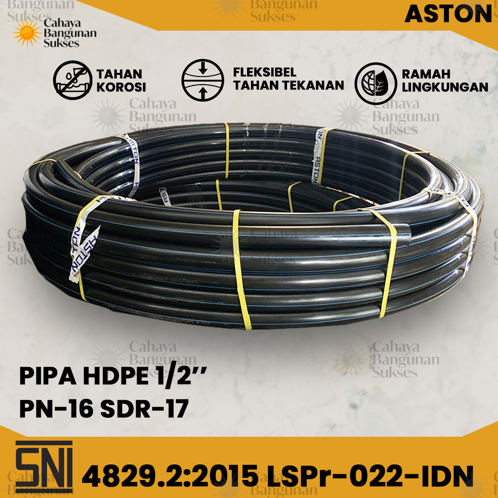 Pipa HDPE 0.5 Inch PN16