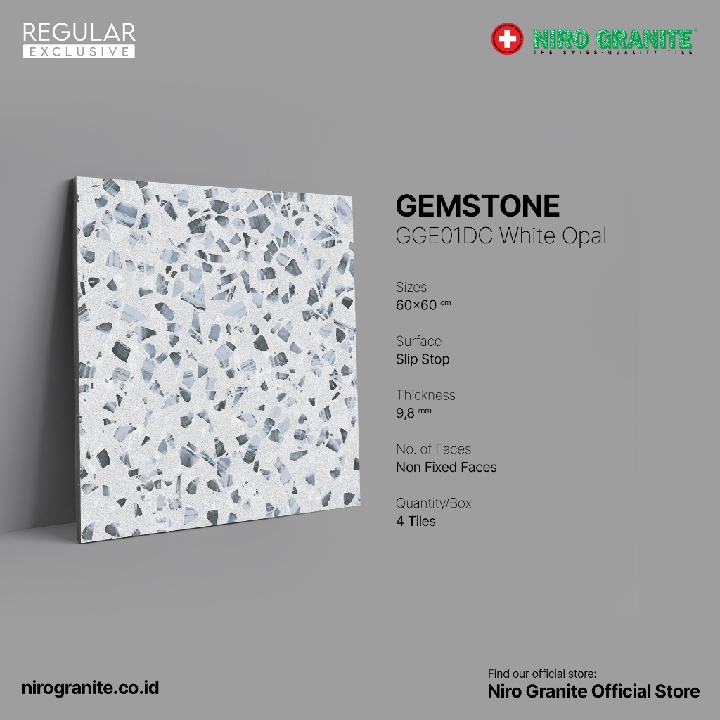 NIRO GRANITE 1st Grade - Gemstone Deco GGE01DC - Slip Stop - 60 x 60