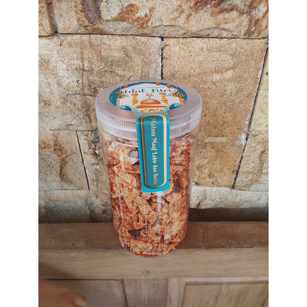 (Packaging Lebaran) Idul Fitri Hampers Basreng Pedas Toples 1000ML