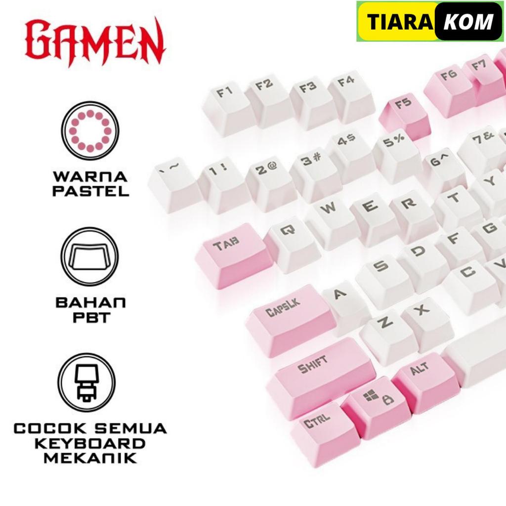 Gamen GMK01 Keyboard Caps Gaming Pink White