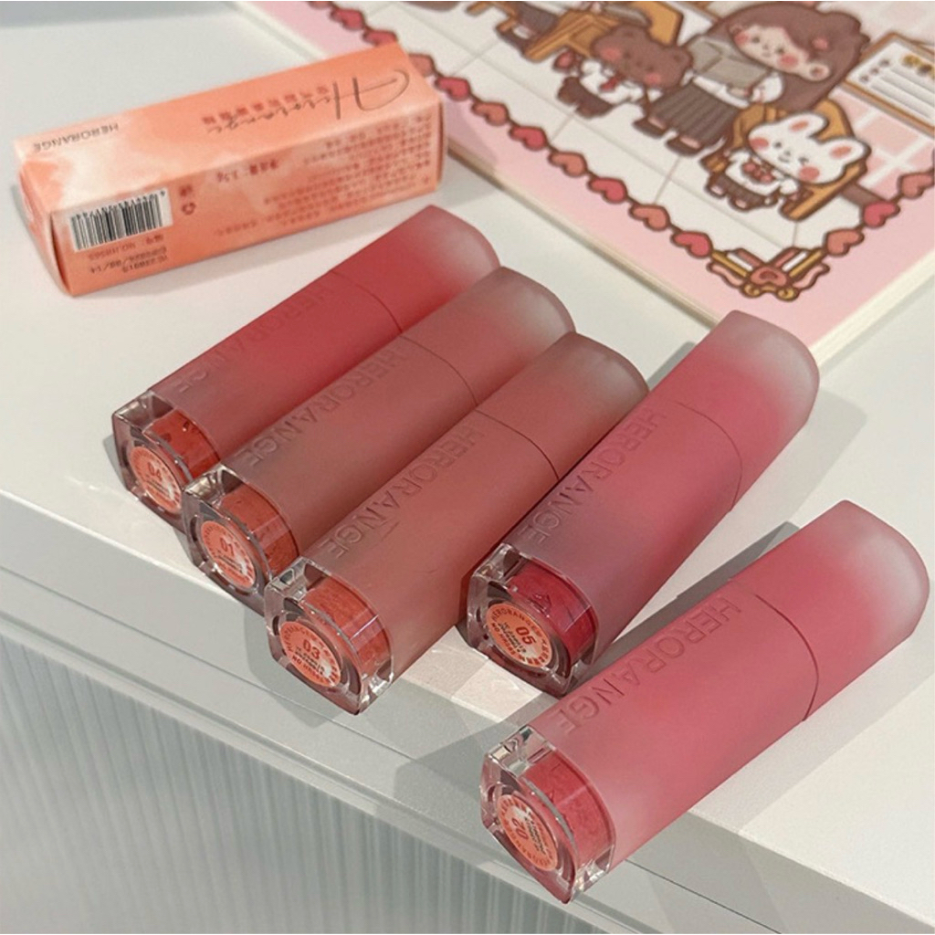 HERORANGE Liptint Velvet – Tekstur Velvet Lembut untuk Bibir Tampak Sempurna