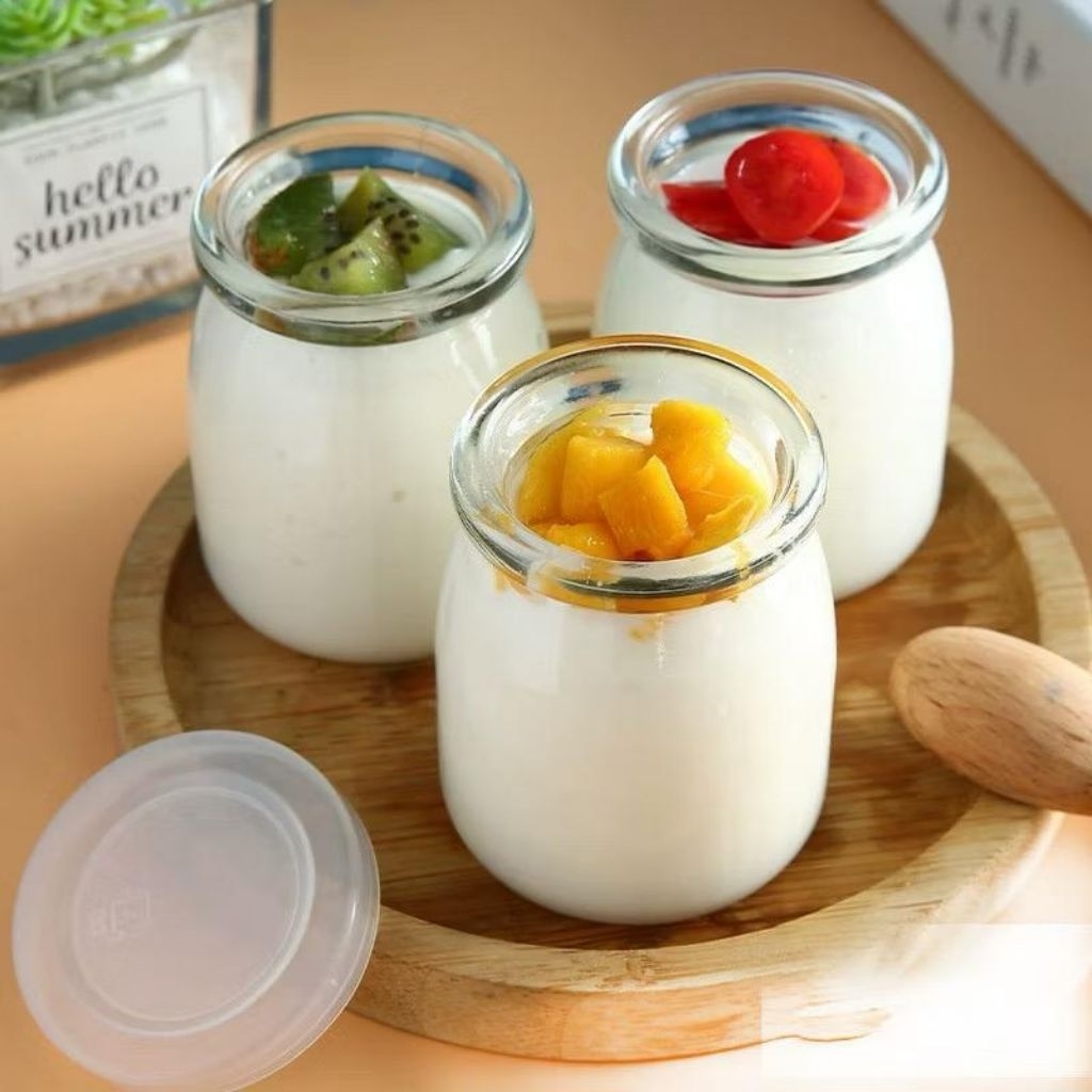 Puding Jar Kaca 150ml Botol Kaca Mini Jar Kaca Bening Botol Susu Kaca