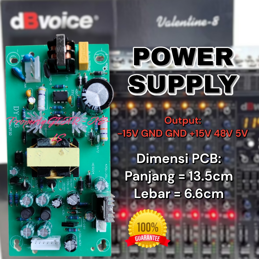 POWER SUPPLY MIXER DBVOICE VALENTINE-8 VALENTINE 8 VALENTINE8 DB VOICE