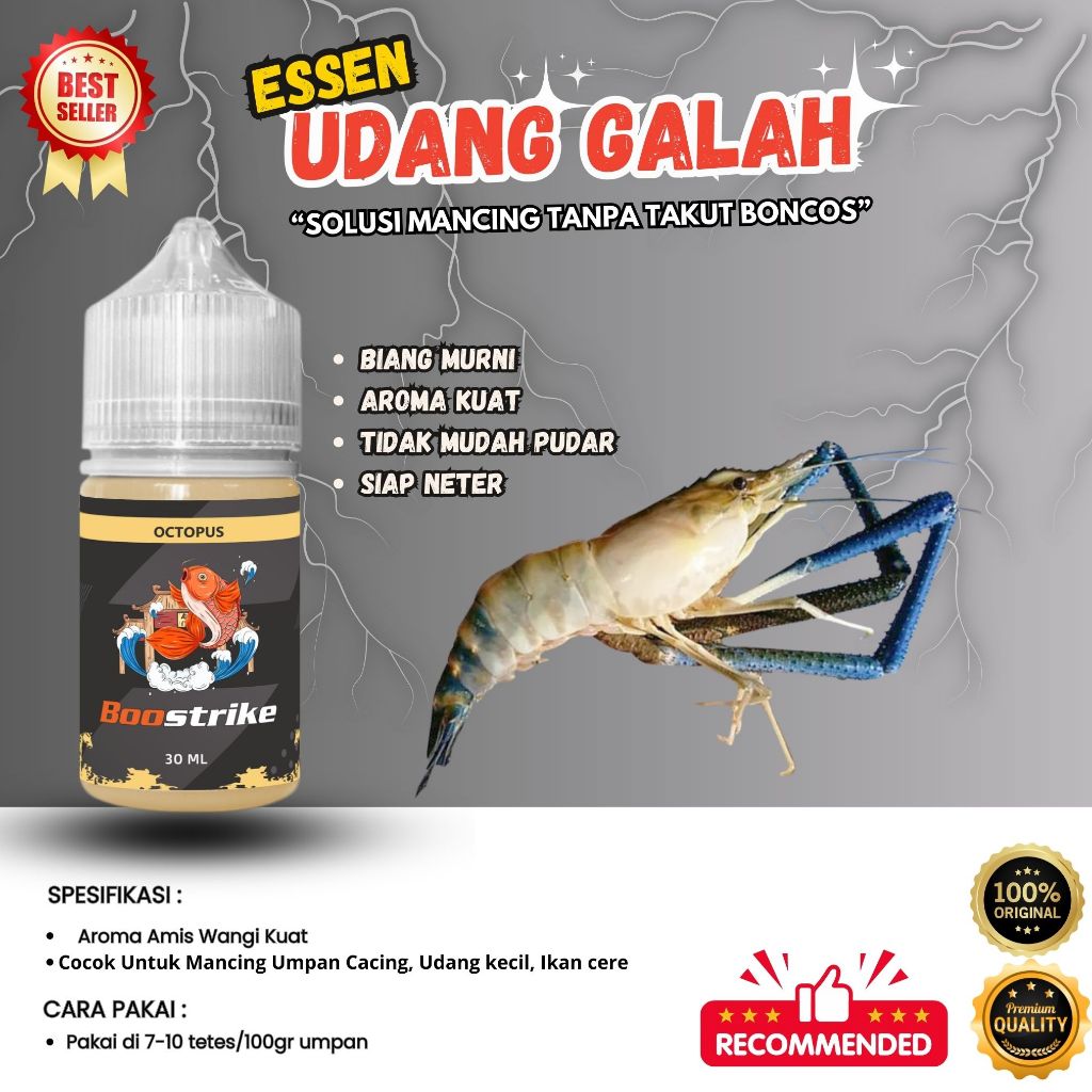 Essen Mancing Udang Galah Liar Dan Lobster Air Tawar Sungai Rawa Danau | ESSEN BOOSTRIKE 30ML