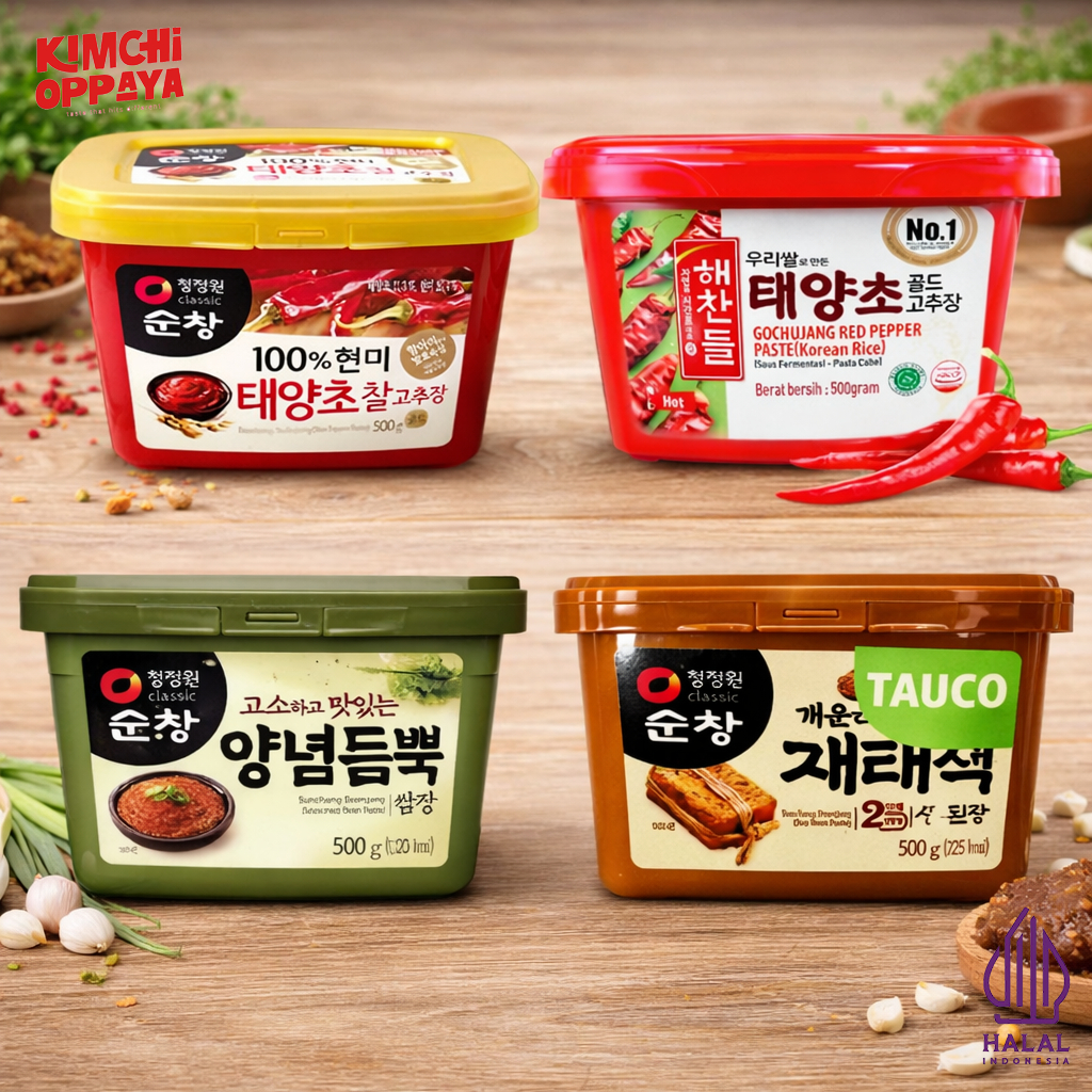 Kimchi Oppaya - All Varian Paste Gochujang Doenjang Ssamjang 500 Gr Paste Korea Saus Bumbu Gochujang