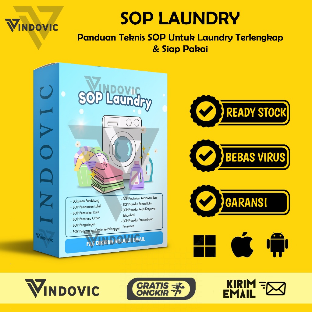 [T0798] SOP Laundry Lengkap | Panduan Usaha Laundry | Sistem Operasional Toko Laundry