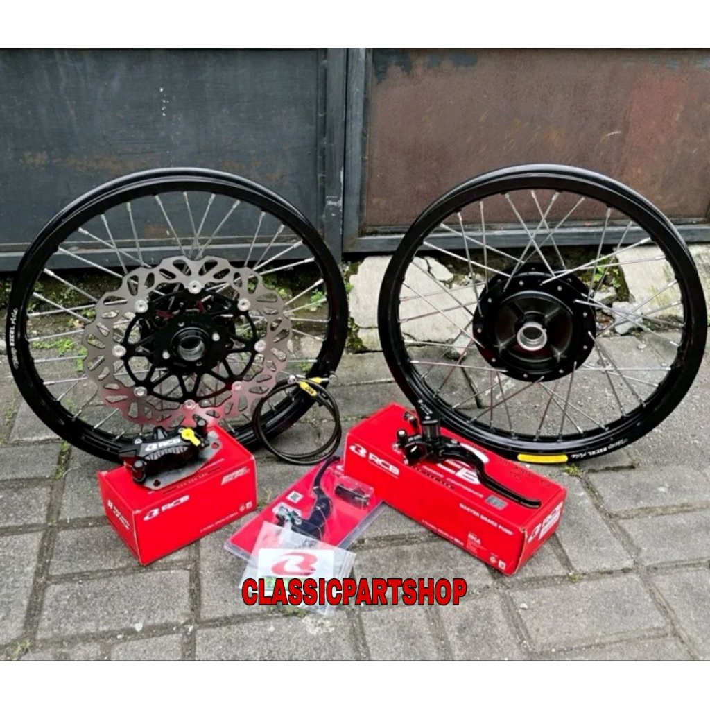 paket velg set jari jari ring 18  takasago excel asia set pengeriman skok full rcb kanan kiri pnp ya