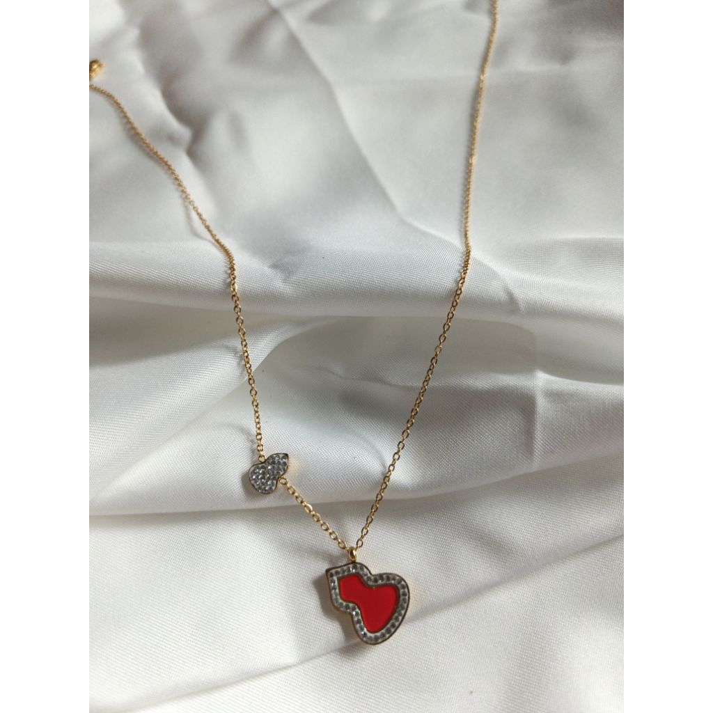 PERHIASAN KALUNG (LABU MERAH) PUMPKINS TITANIUM 18kgp