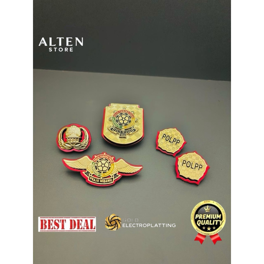 Atribut Pol Pp Pin Korpri Kewenangan Monogram wing Satpol Lengkap