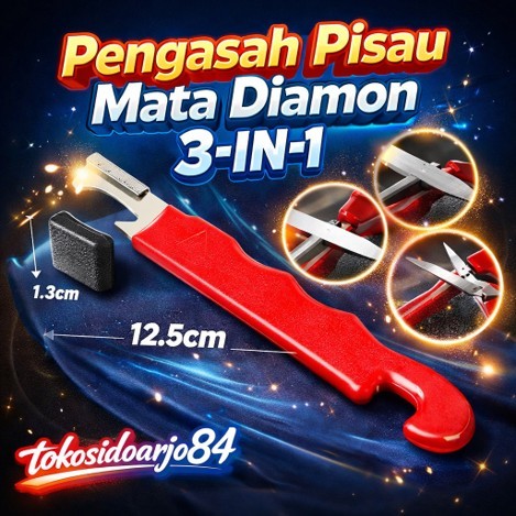 Pengasah Berlian Serbaguna Pengasah Pisau Gunting Pahat Asah Logam