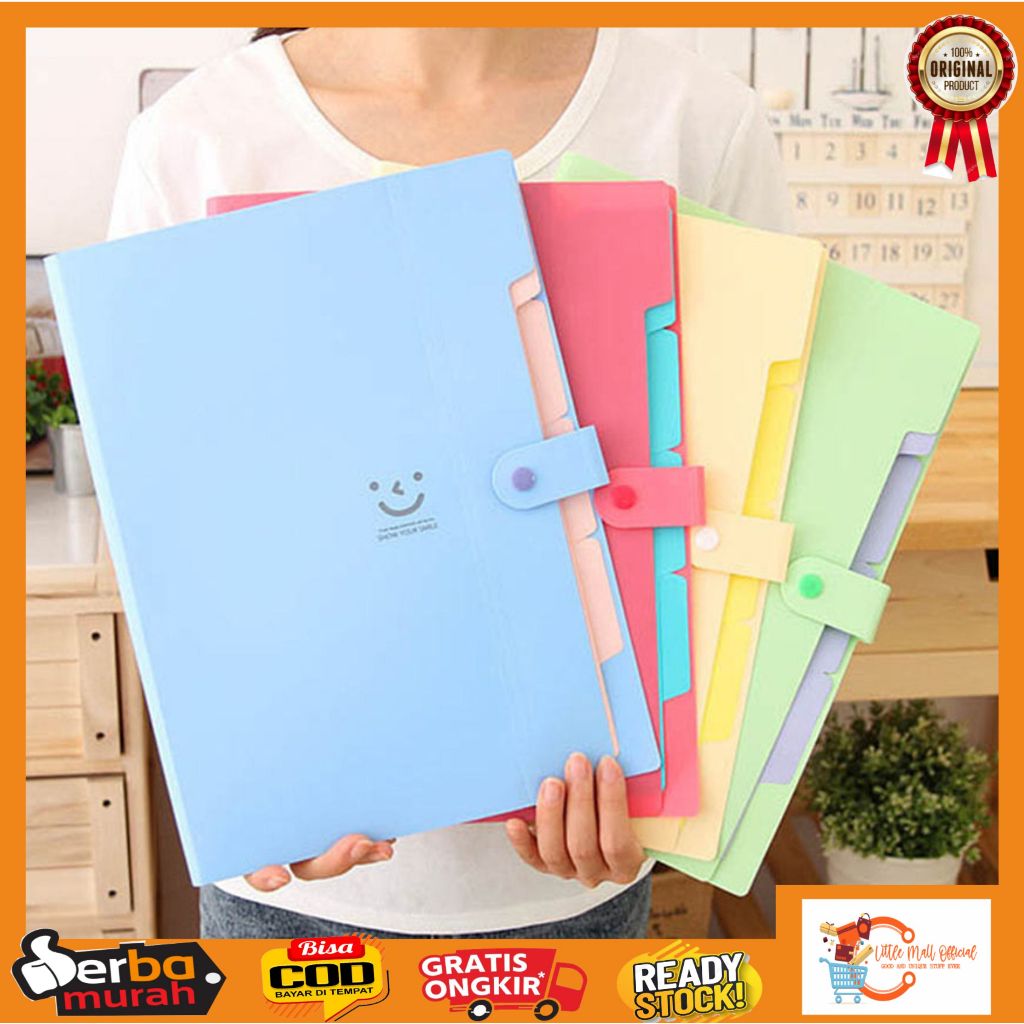 Little Mall MAP PLASTIK DOKUMEN A4 HARMONIKA ANTI AIR MULTI LAYER FOLDER TAS FILE TAS DOKUMEN A4 WAT