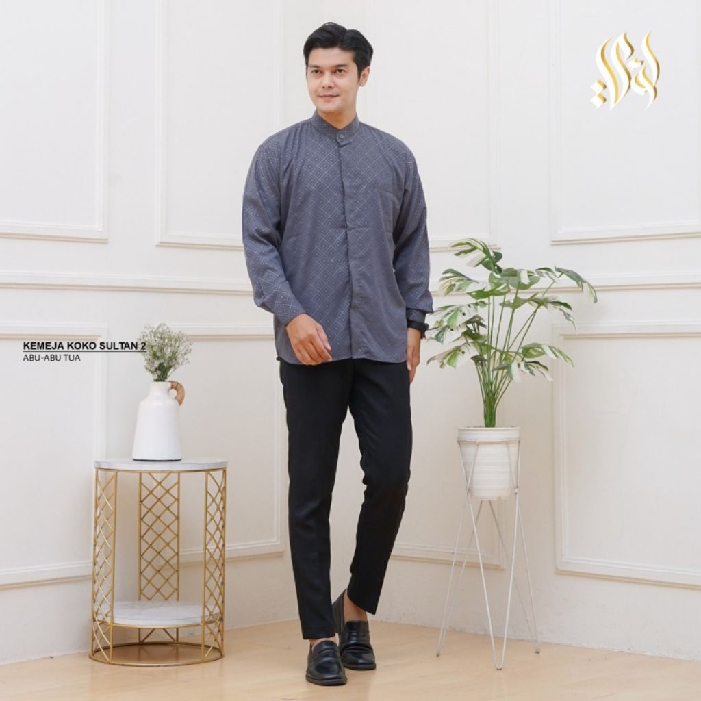 Kemeja Koko Sultan Embos Original Pria Dewasa