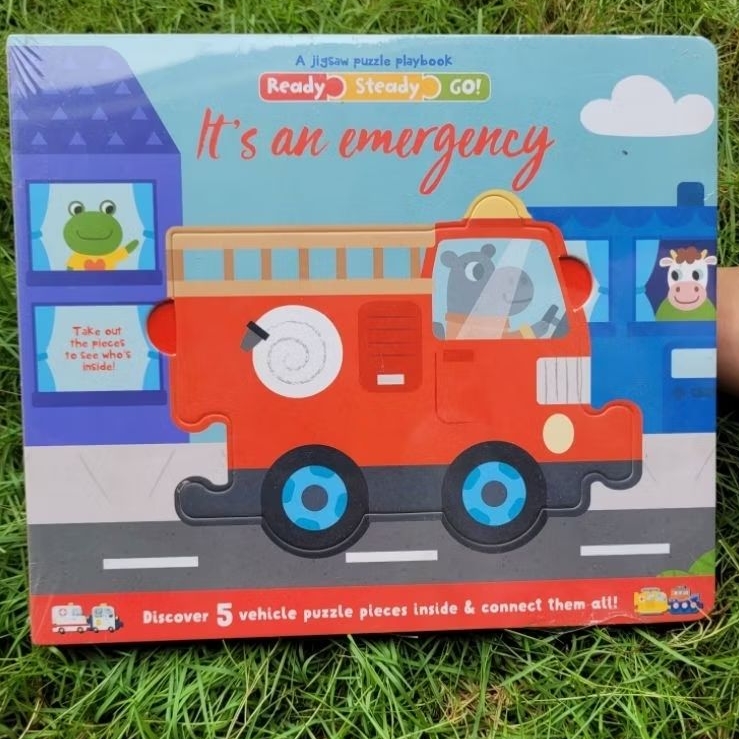 A Jigsaw Puzzle Playbook Ready Steady Go It's Emergency Boardbook Board Book Buku Aktivitas Anak Sek
