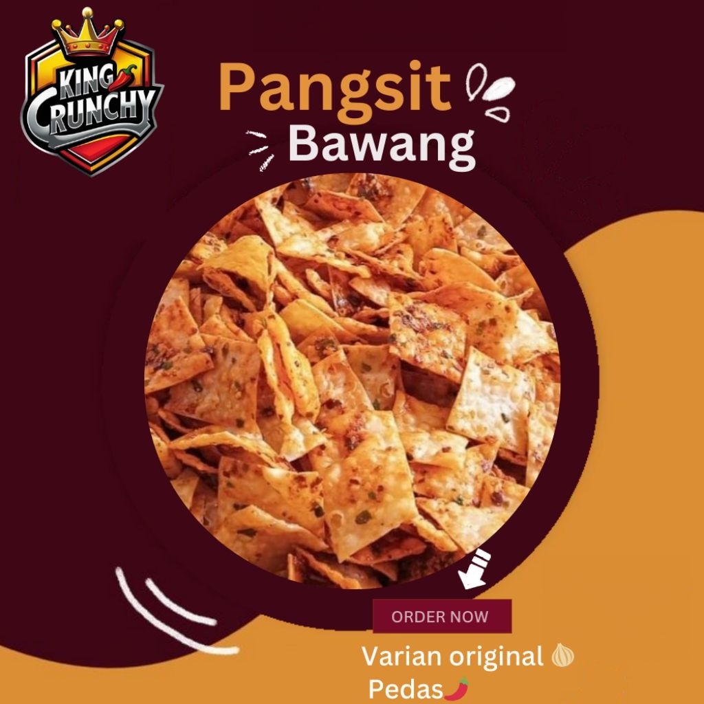 Pangsit Bawang Renyah, Original & pedas