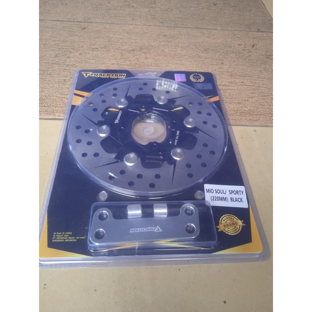 piringan cakram depan traction 220mm mio sporty/smile/garnis,soul,xeon,vega,jupiter z mx old/new,fiz